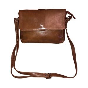 Ashwood Leather 'Veneto Vellutato' Real Leather Crossbody Bag.75